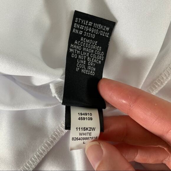 IZ Byer L empire sheer white strapless dress - Picture 6 of 6